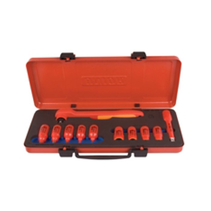 Insulated socket set 1/2 in metal box (190VDE6P11)