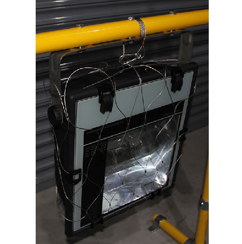 Retention nets for equipment at height